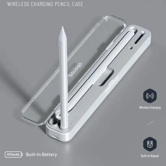 Porodo Wireless Charging - Storage For Pencil 1-2 Case - Clear